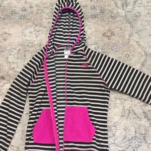 Girls north face fleece zip up hoodie
